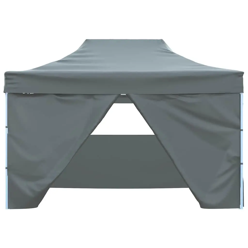 Folding Party Tent 3x4m Outdoor Canopy Marquee 4 Sidewalls Gazebo Steel Frame