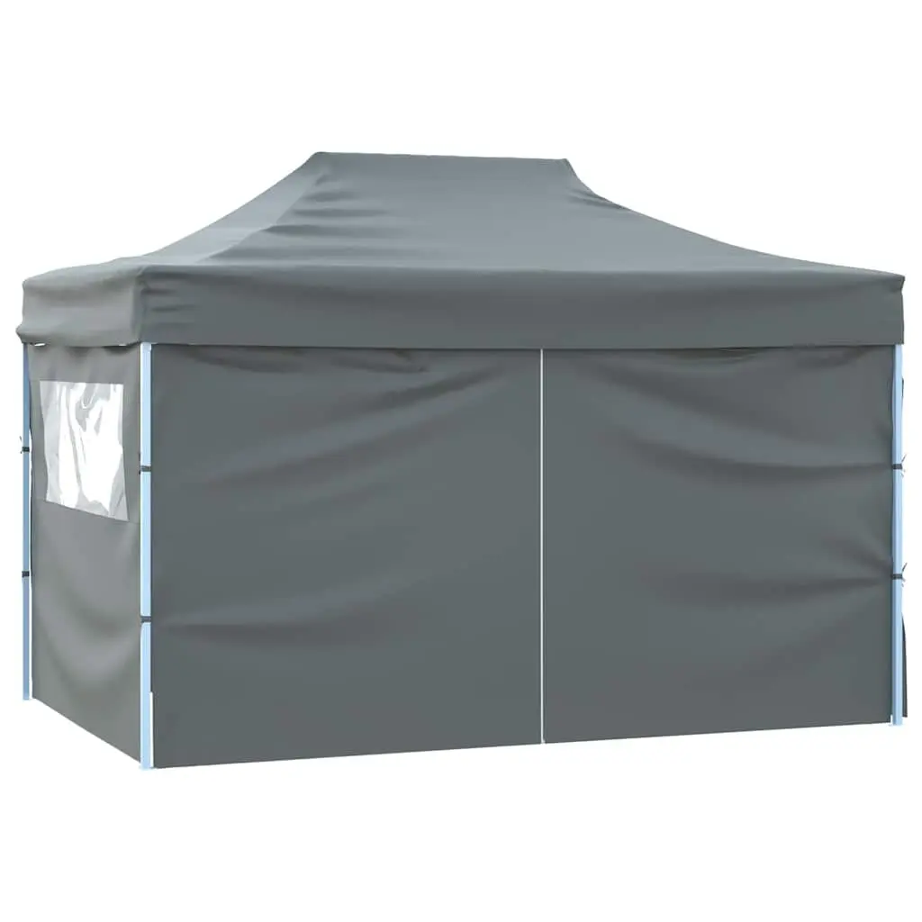 Folding Party Tent 3x4m Outdoor Canopy Marquee 4 Sidewalls Gazebo Steel Frame