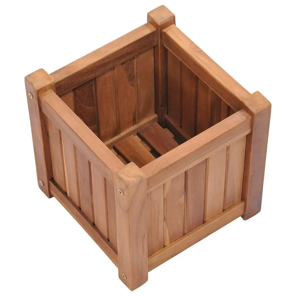 Raised Garden Bed Planter 30x30x30 cm Outdoor Wooden Box Patio Container