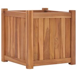 40x40x40 cm Raised Garden Bed in Brown Teak Wood