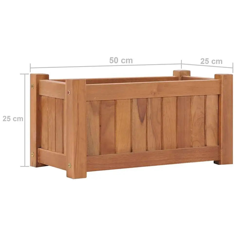 Raised Garden Bed Planter 50x25x25 cm Brown Wood Outdoor Patio Balcony