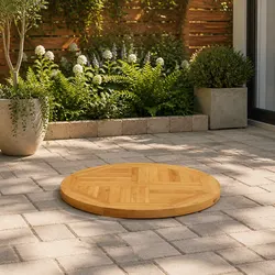 60cm Solid Teak Wood Dining Table Top Specs