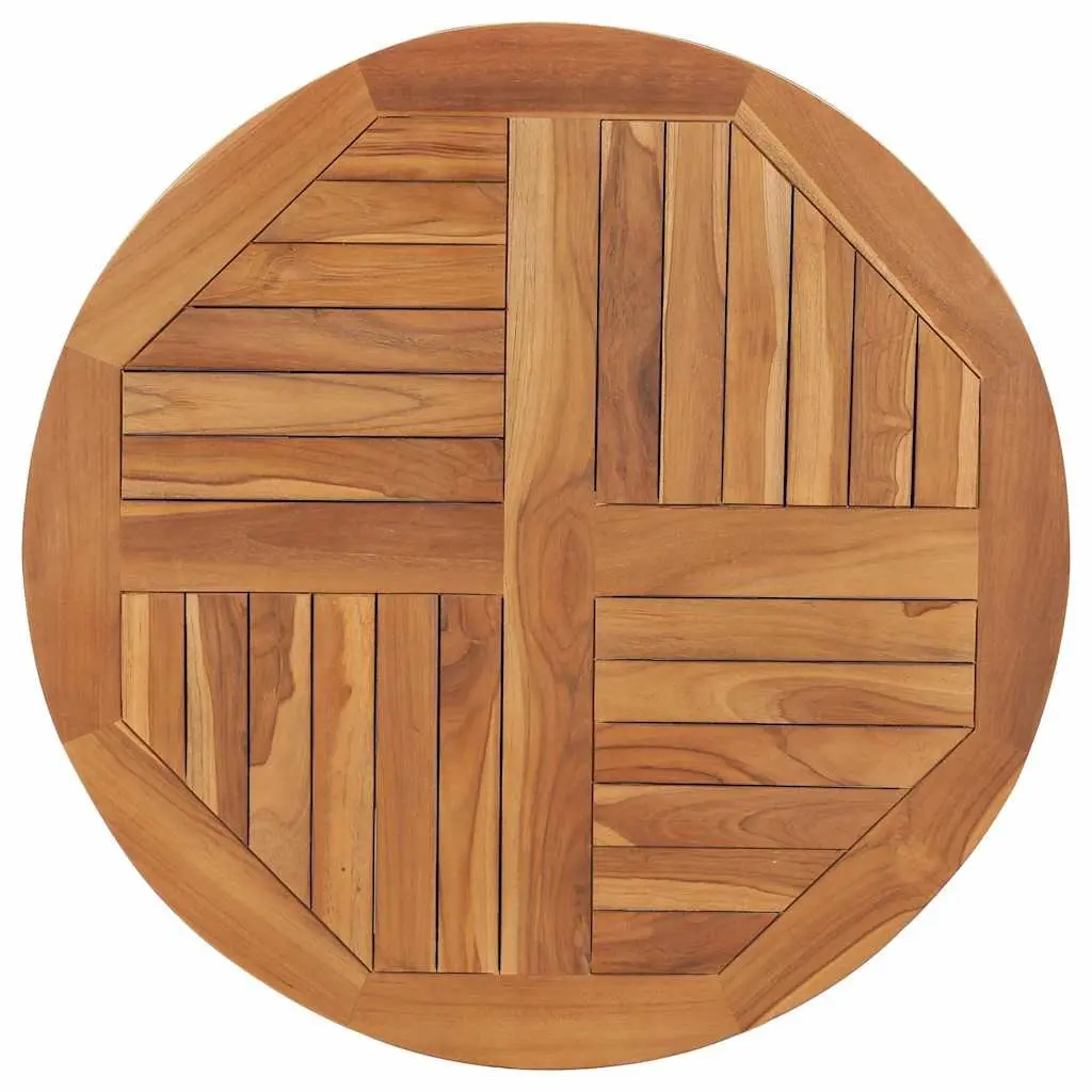 Solid Teak Wood Round Table Top 80cm Diameter Home Dining