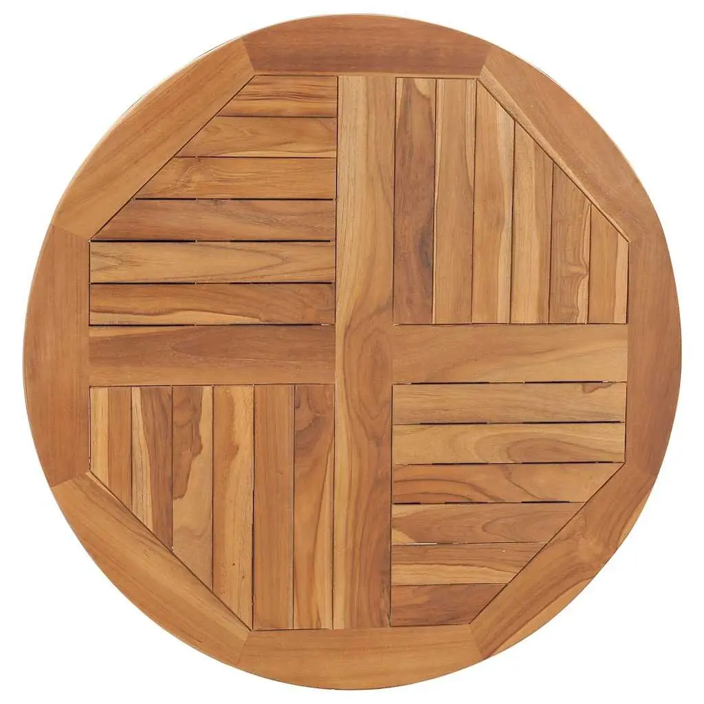 Solid Teak Wood Round Table Top 80cm Diameter Home Dining