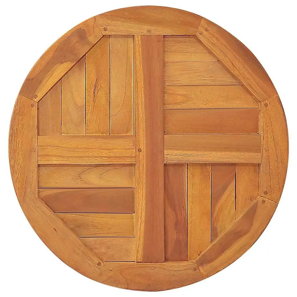 Solid Teak Wood Round Table Top 80cm Diameter Home Dining