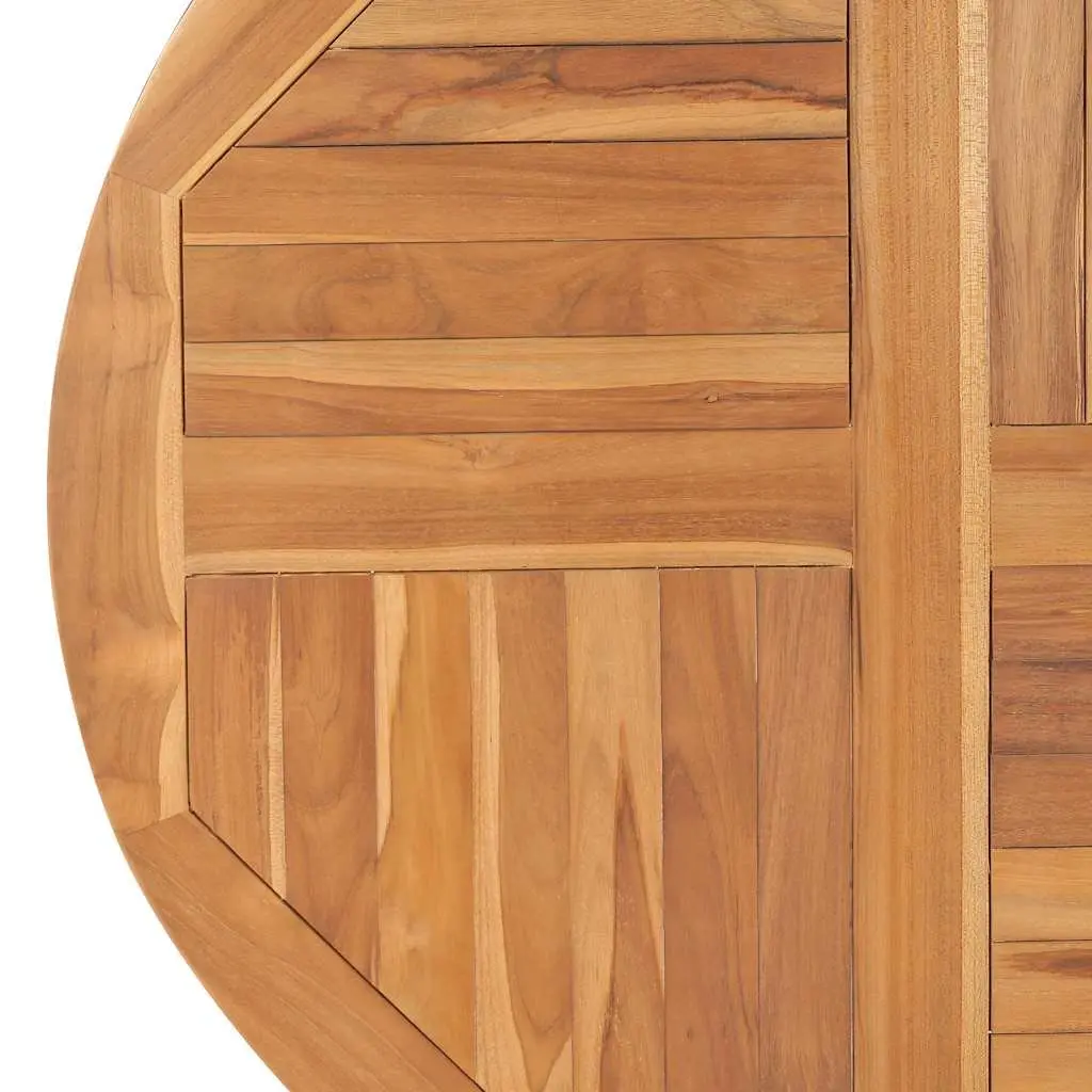 Round Solid Teak Wood Table Top for Dining Table 90cm Diameter 2.5cm Thick Brown