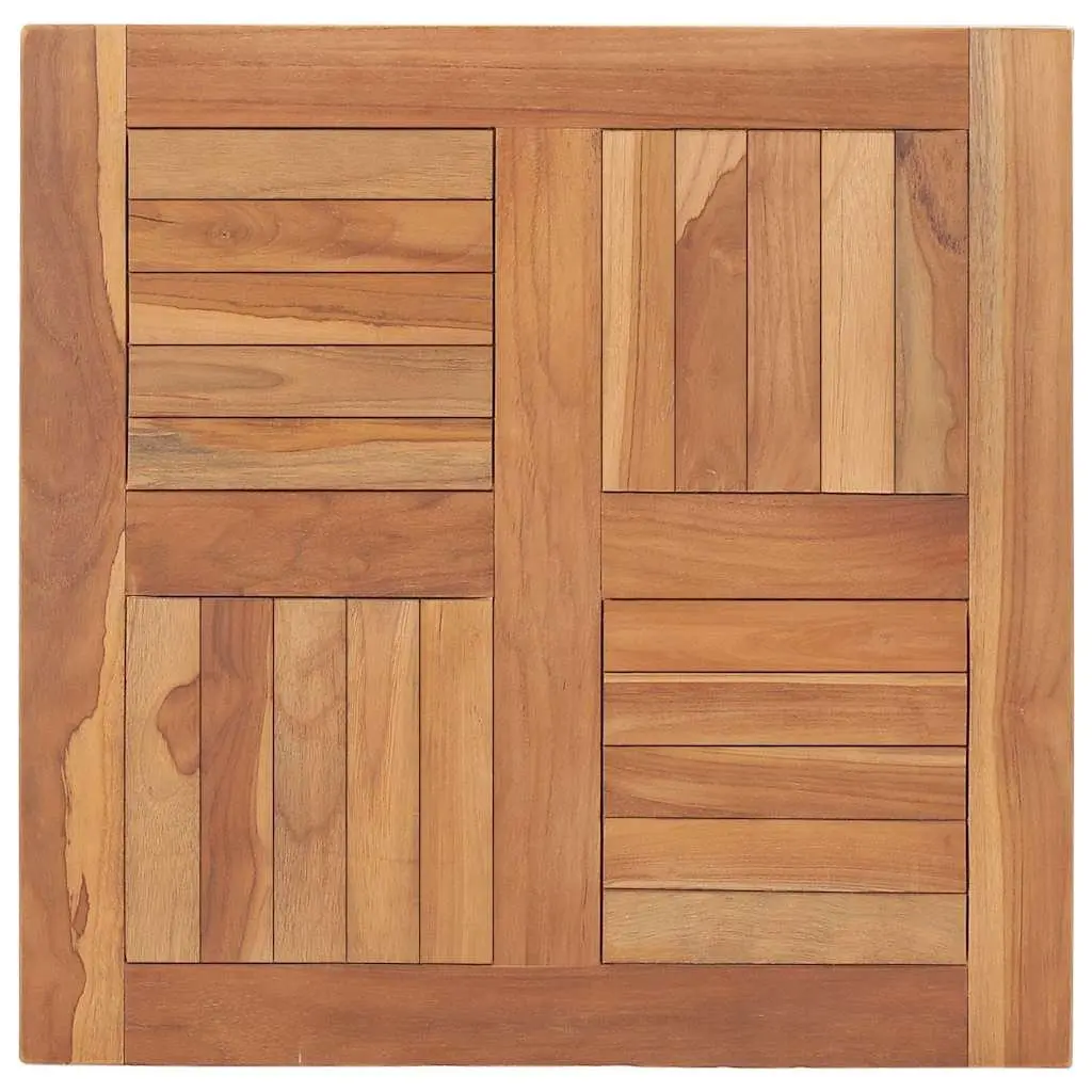 Solid Teak Wood Table Top Kitchen Dining 60x60cm Brown