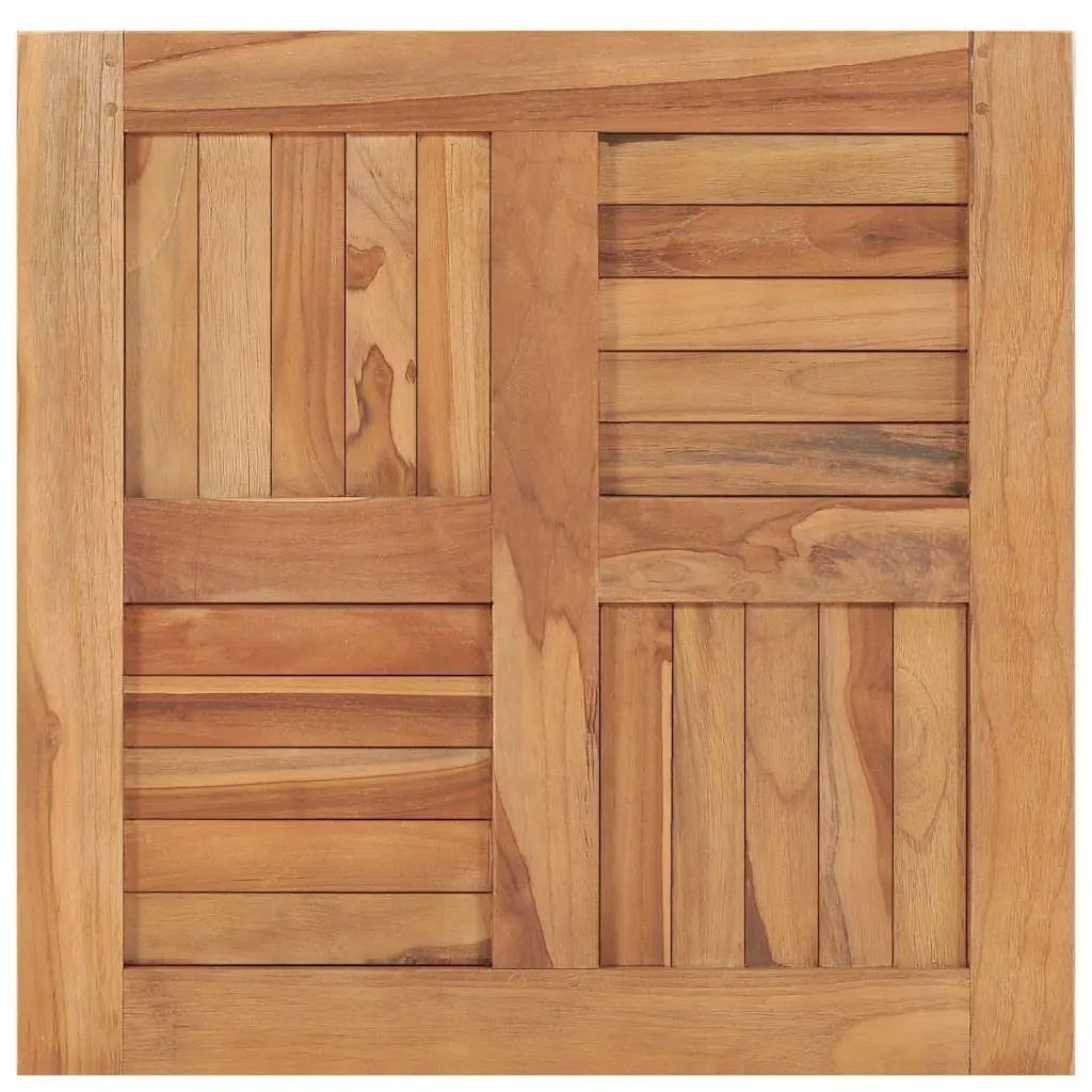 Solid Teak Wood Table Top Kitchen Dining 60x60cm Brown
