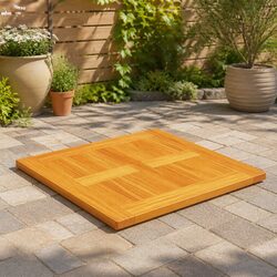 Specifications of Solid Teak Wood Table Top 70x70cm Brown