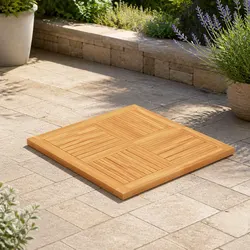 Solid Teak Wood Table Top Specifications: 80x80cm