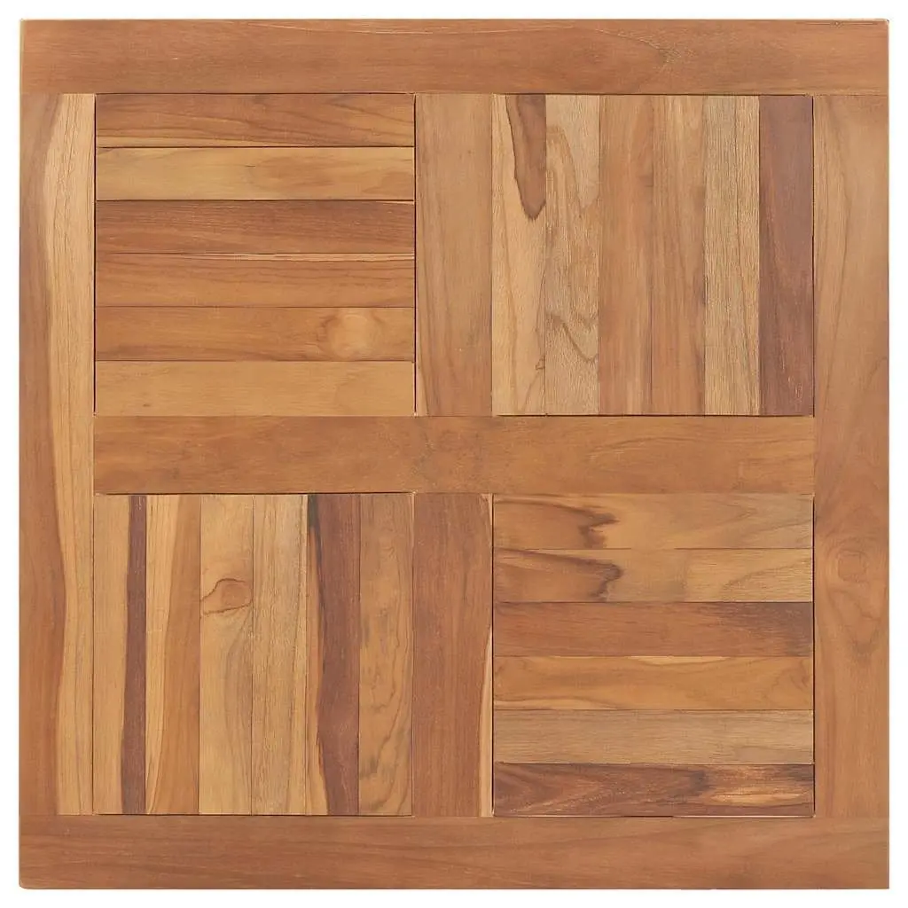 Solid Teak Wood Square Table Top 80x80cm Brown Wooden Tabletop Replacement