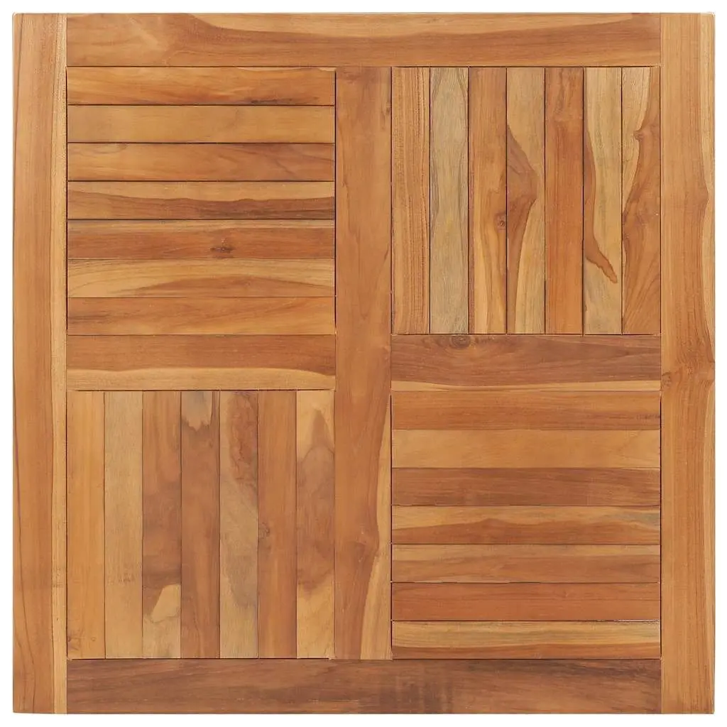 Solid Teak Wood Square Table Top for Dining 90x90cm Brown