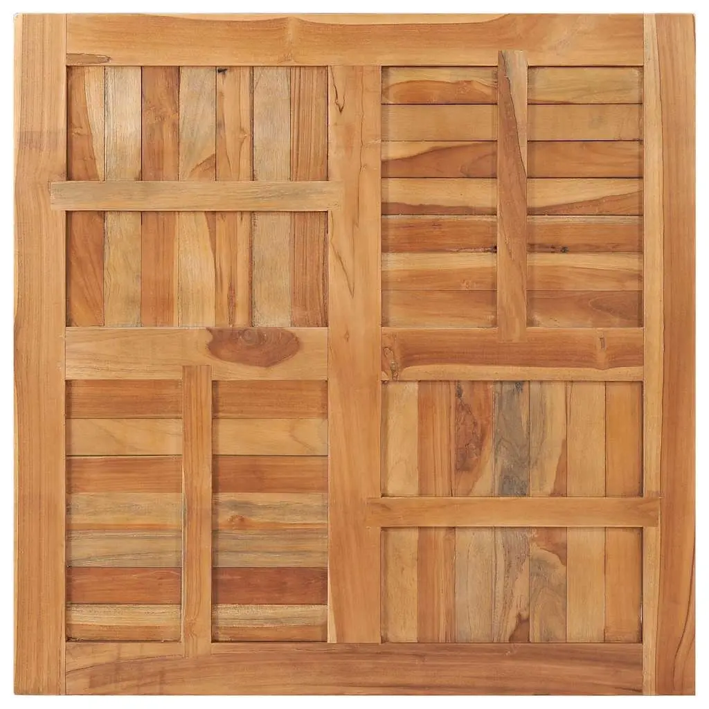 Solid Teak Wood Square Table Top for Dining 90x90cm Brown