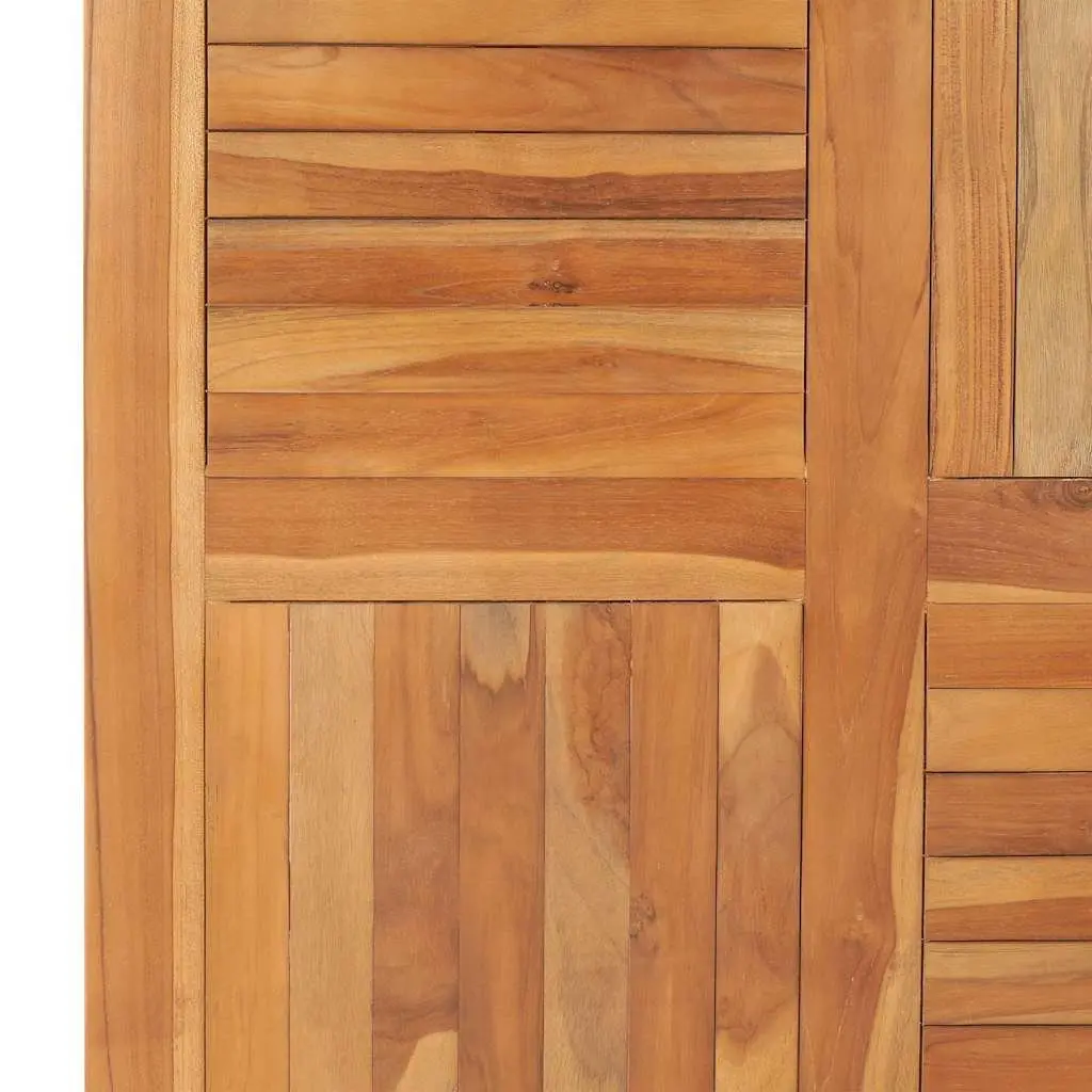 Solid Teak Wood Square Table Top for Dining 90x90cm Brown