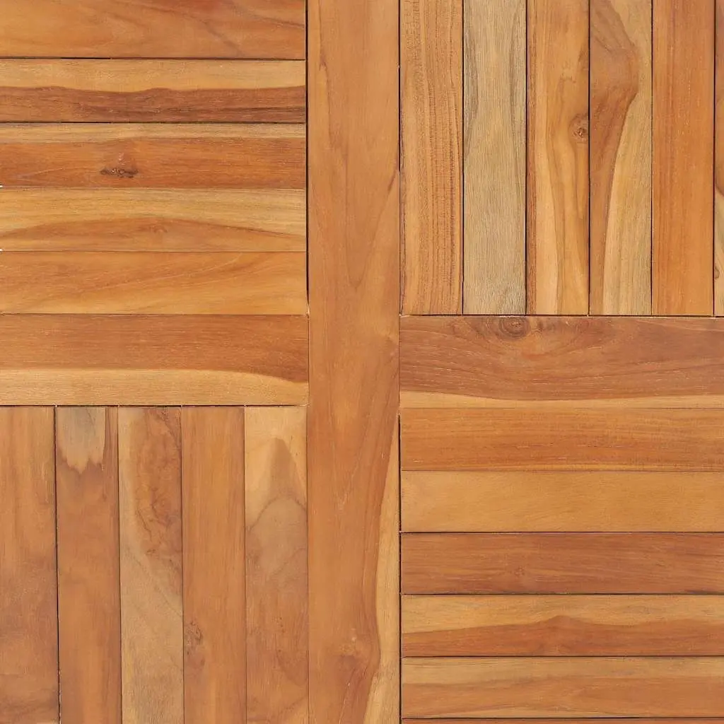 Solid Teak Wood Square Table Top for Dining 90x90cm Brown