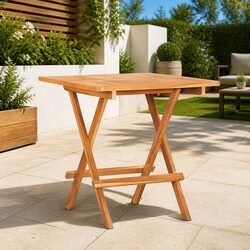 Folding Bistro Table: 60x60x65 cm, Teak Hardwood Construction