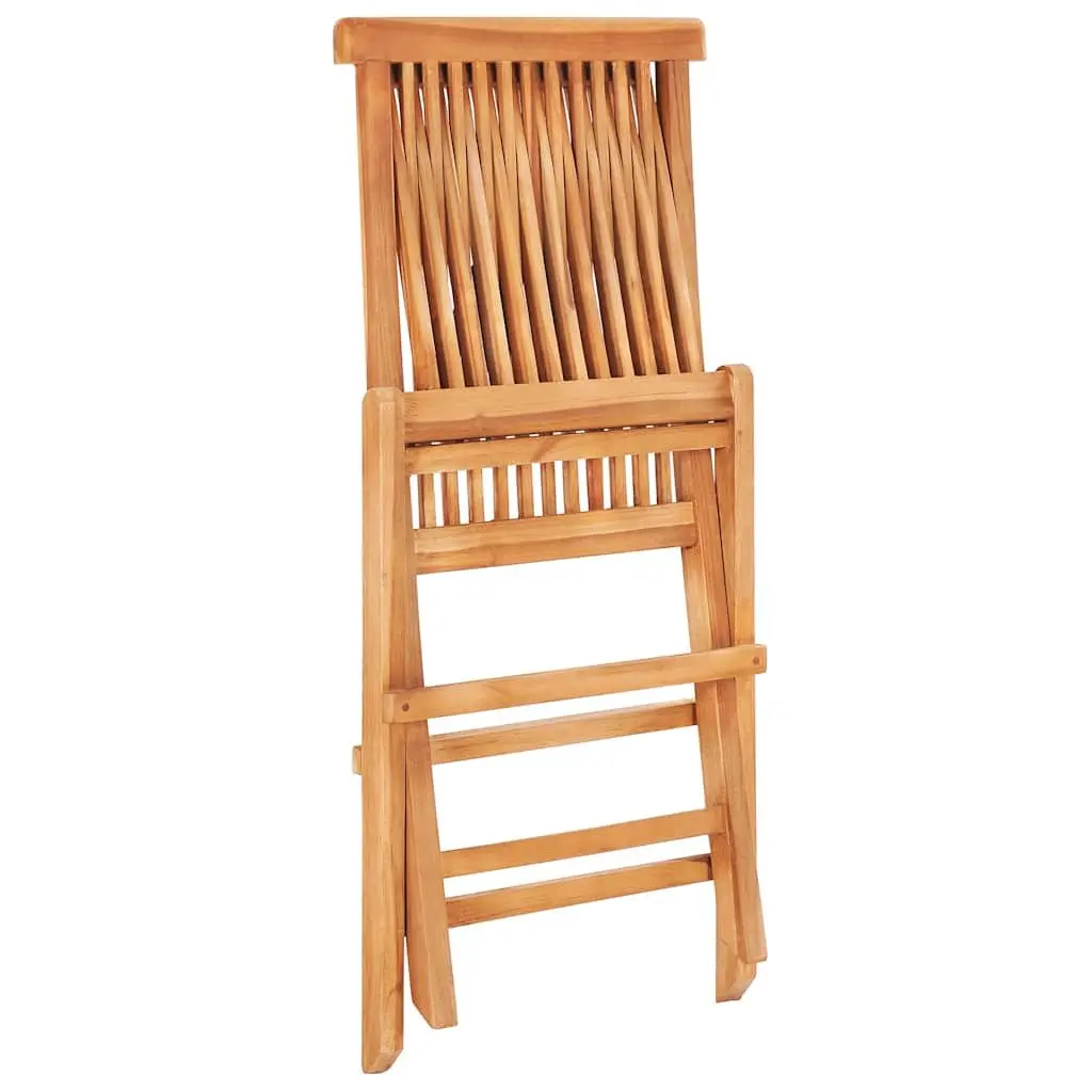3 Piece Folding Bistro Set Solid Teak Wood Outdoor Garden Patio Furniture