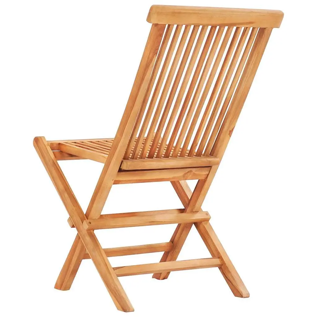 3 Piece Folding Bistro Set Solid Teak Wood Outdoor Garden Patio Furniture