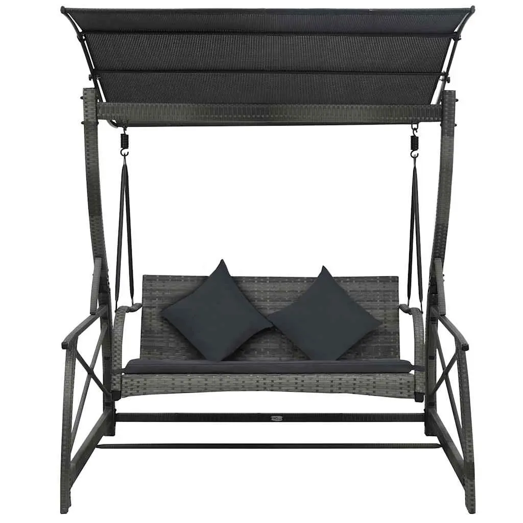 3-Seater Garden Swing Bench with Canopy