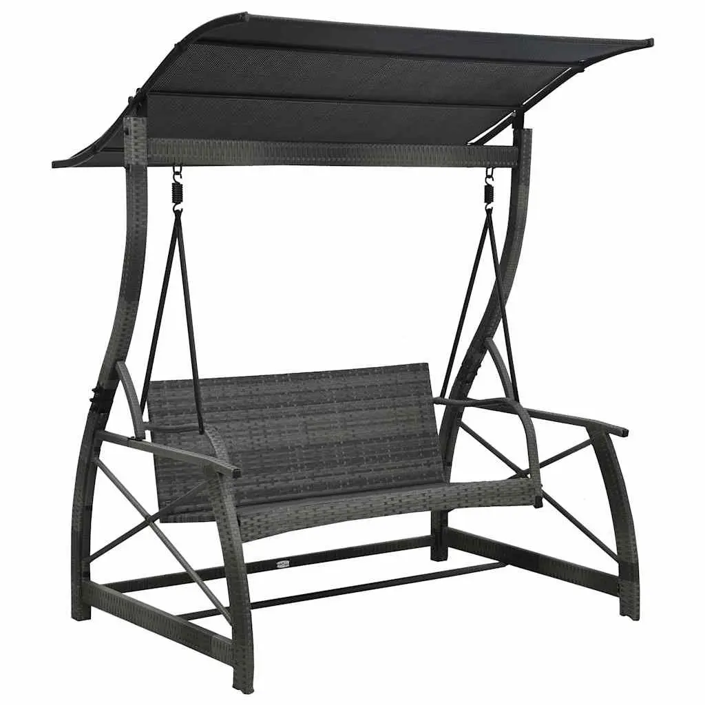 3-Seater Garden Swing Bench with Canopy