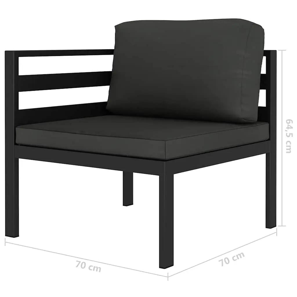2 Piece Garden Sofa Set Outdoor Lounge Modular Configuration with Cushions