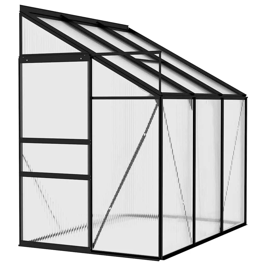 Greenhouse PC Board Anthracite Aluminium Frame Garden Plant Shelter 2.41m² Outdoor