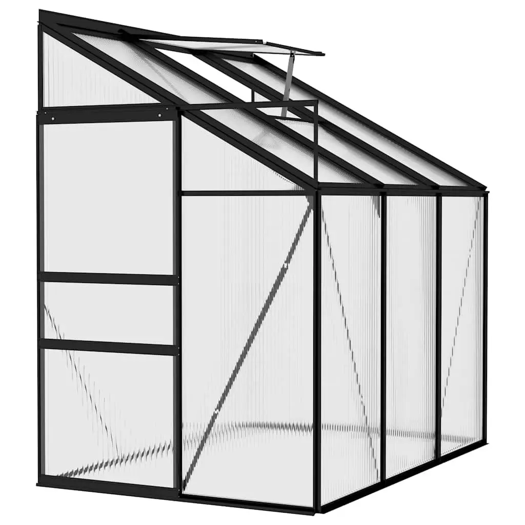 Greenhouse PC Board Anthracite Aluminium Frame Garden Plant Shelter 2.41m² Outdoor
