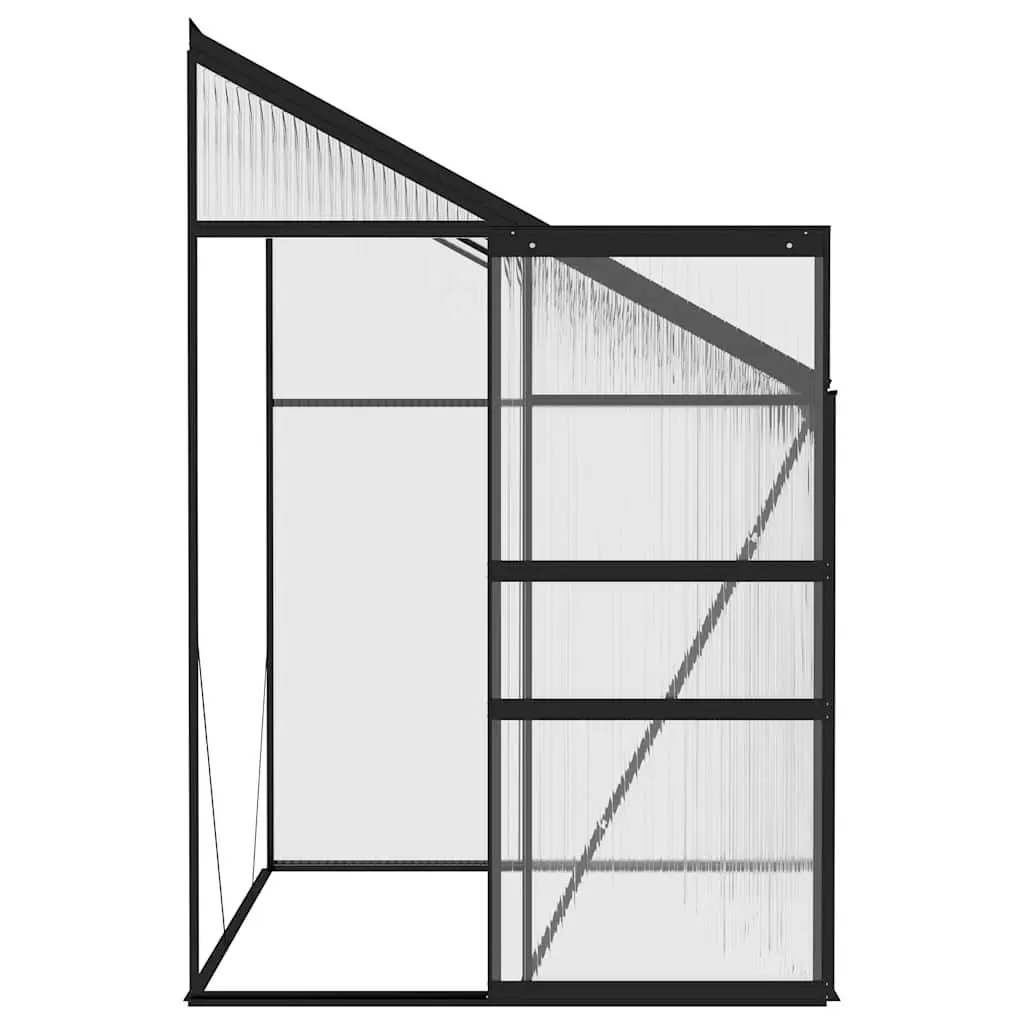 Greenhouse PC Board Anthracite Aluminium Frame Garden Plant Shelter 2.41m² Outdoor