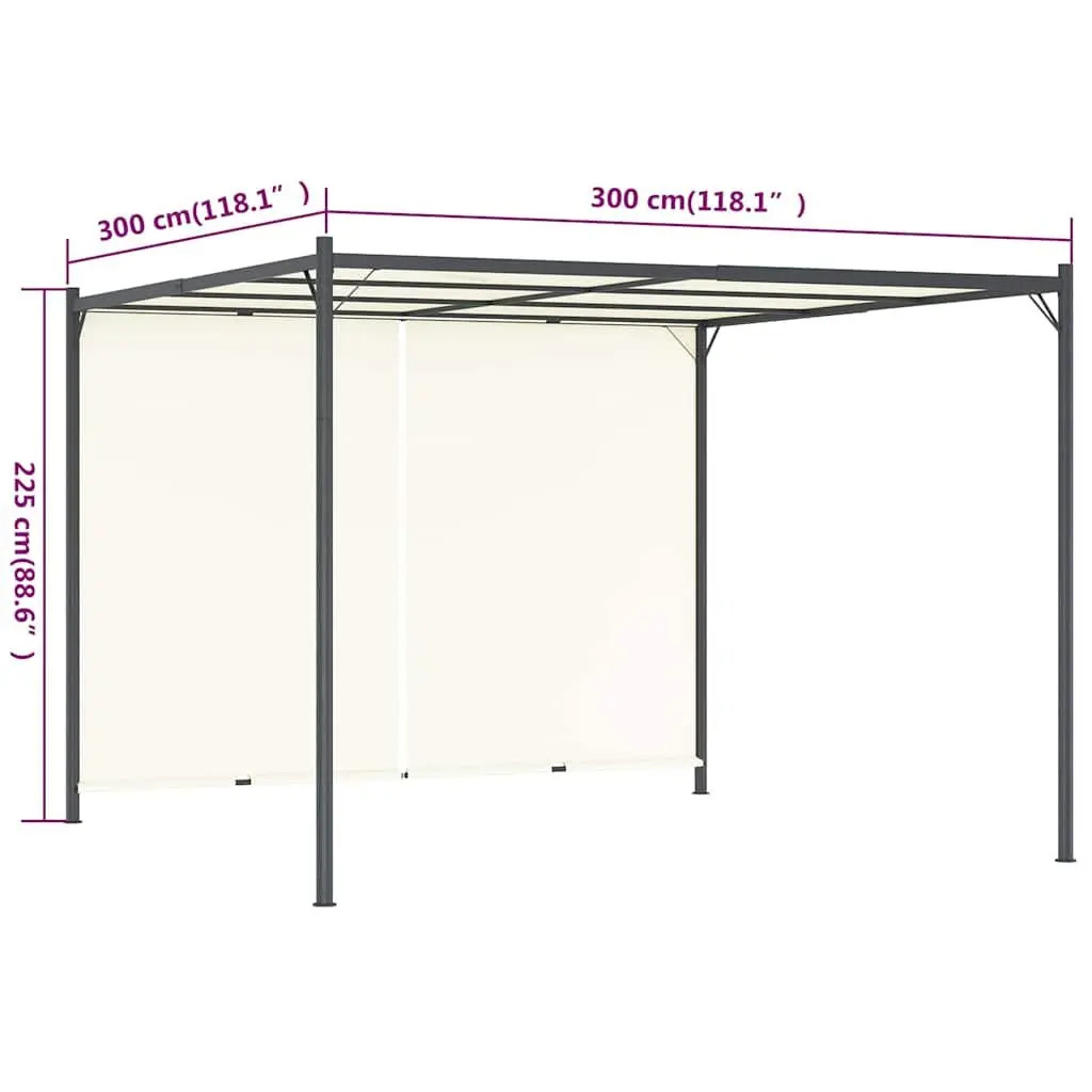 Garden Pergola Outdoor Use 3x3m Adjustable Retractable Roof Sliding Canopy