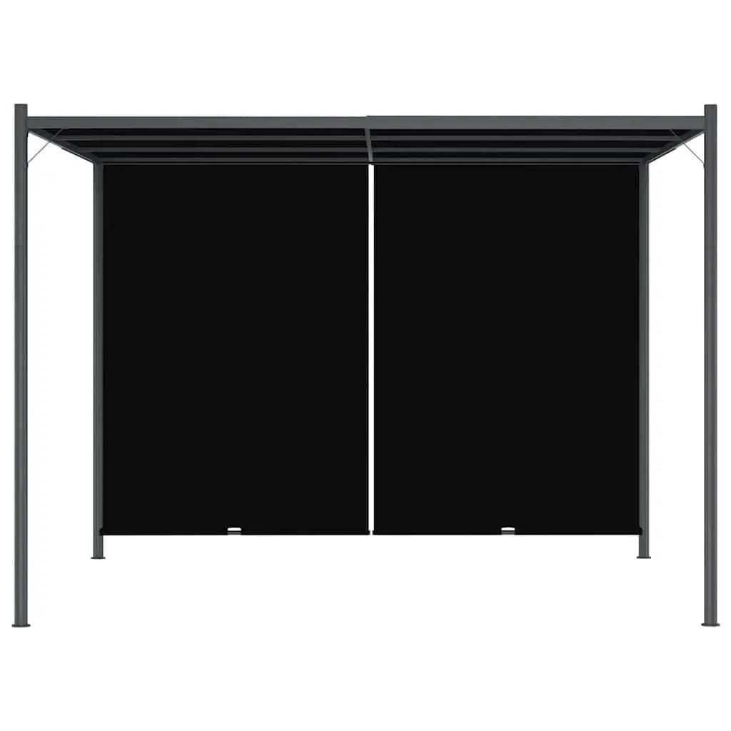 Garden Pergola Outdoor 3x3m Retractable Sliding Roof Shade Anthracite