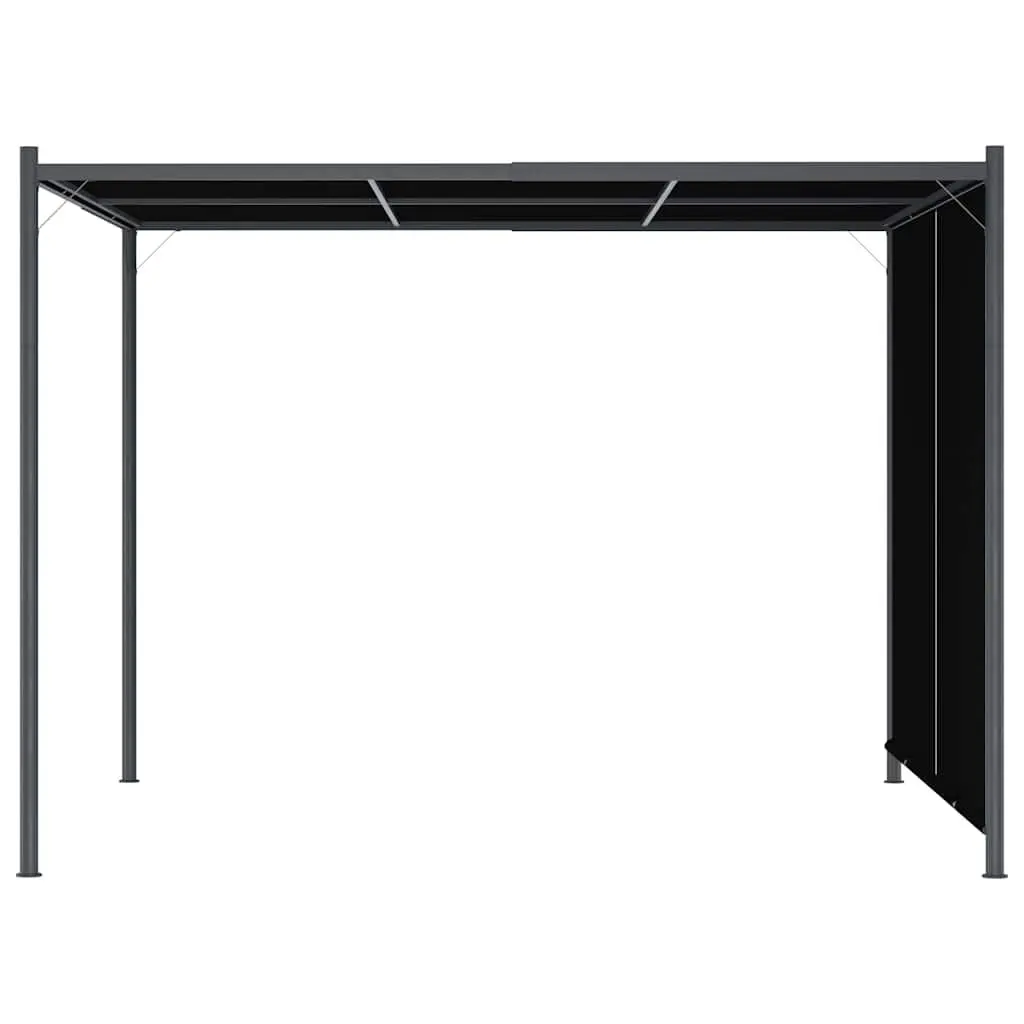 Garden Pergola Outdoor 3x3m Retractable Sliding Roof Shade Anthracite
