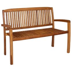 Outdoor Teak Stacking Bench 120cm for 2 Persons