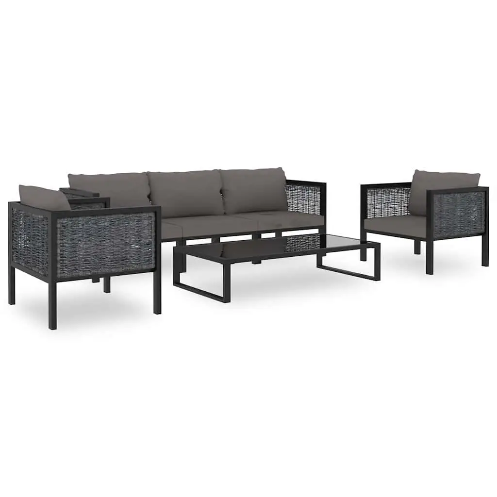 Outdoor Sectional Sofa for Garden Lounge Anthracite Size