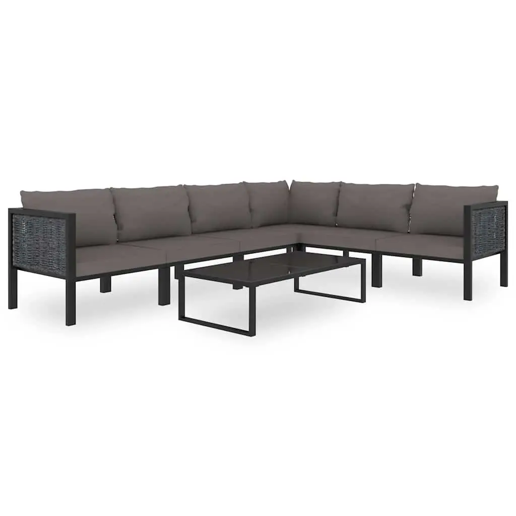Outdoor Sectional Sofa for Garden Lounge Anthracite Size
