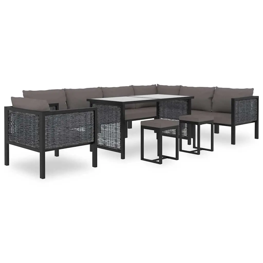 Outdoor Sectional Sofa for Garden Lounge Anthracite Size