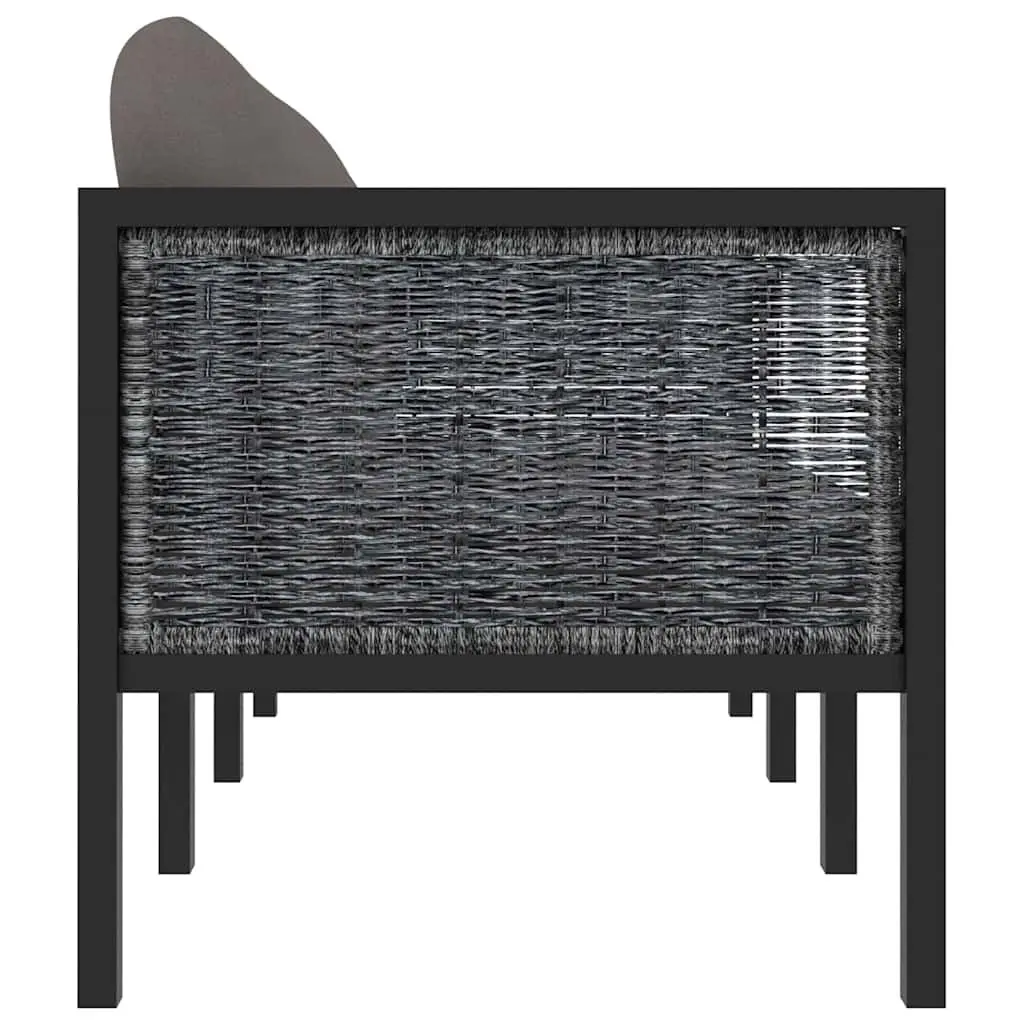 3-Seater Outdoor Sofa Hand-Woven Poly Rattan Lounge Garden Patio Furniture