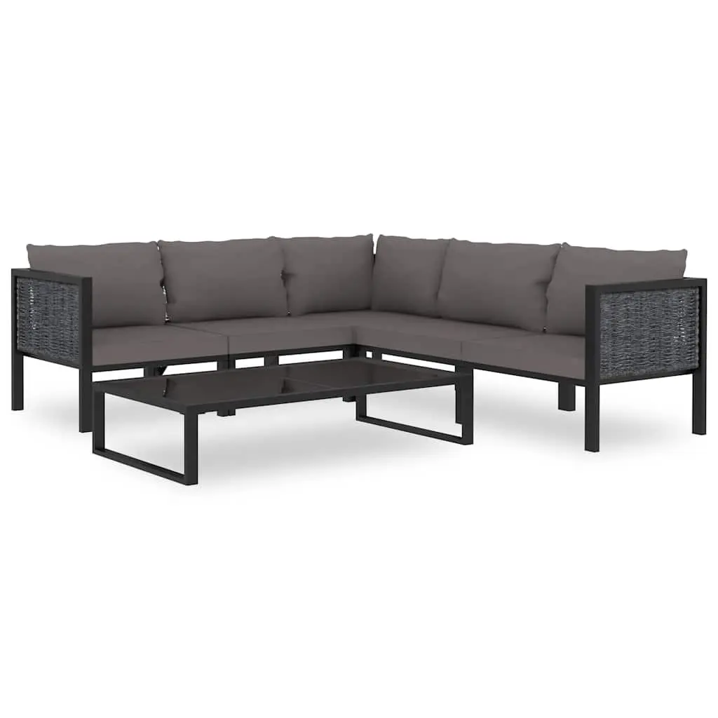 Outdoor Garden Lounge Set 6 Piece Modular Patio Furniture Anthracite