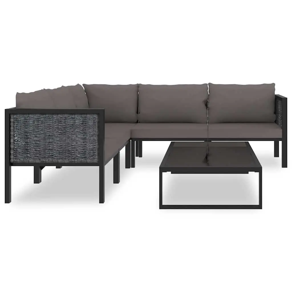 Outdoor Garden Lounge Set 6 Piece Modular Patio Furniture Anthracite