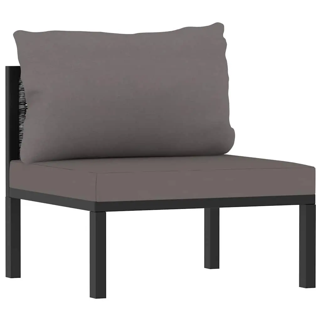 Outdoor Garden Lounge Set 6 Piece Modular Patio Furniture Anthracite