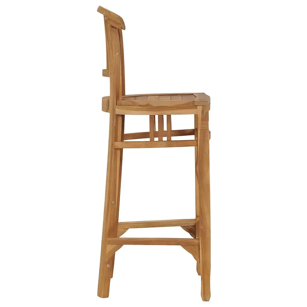 Solid Teak Wood Bar Stool for Dining