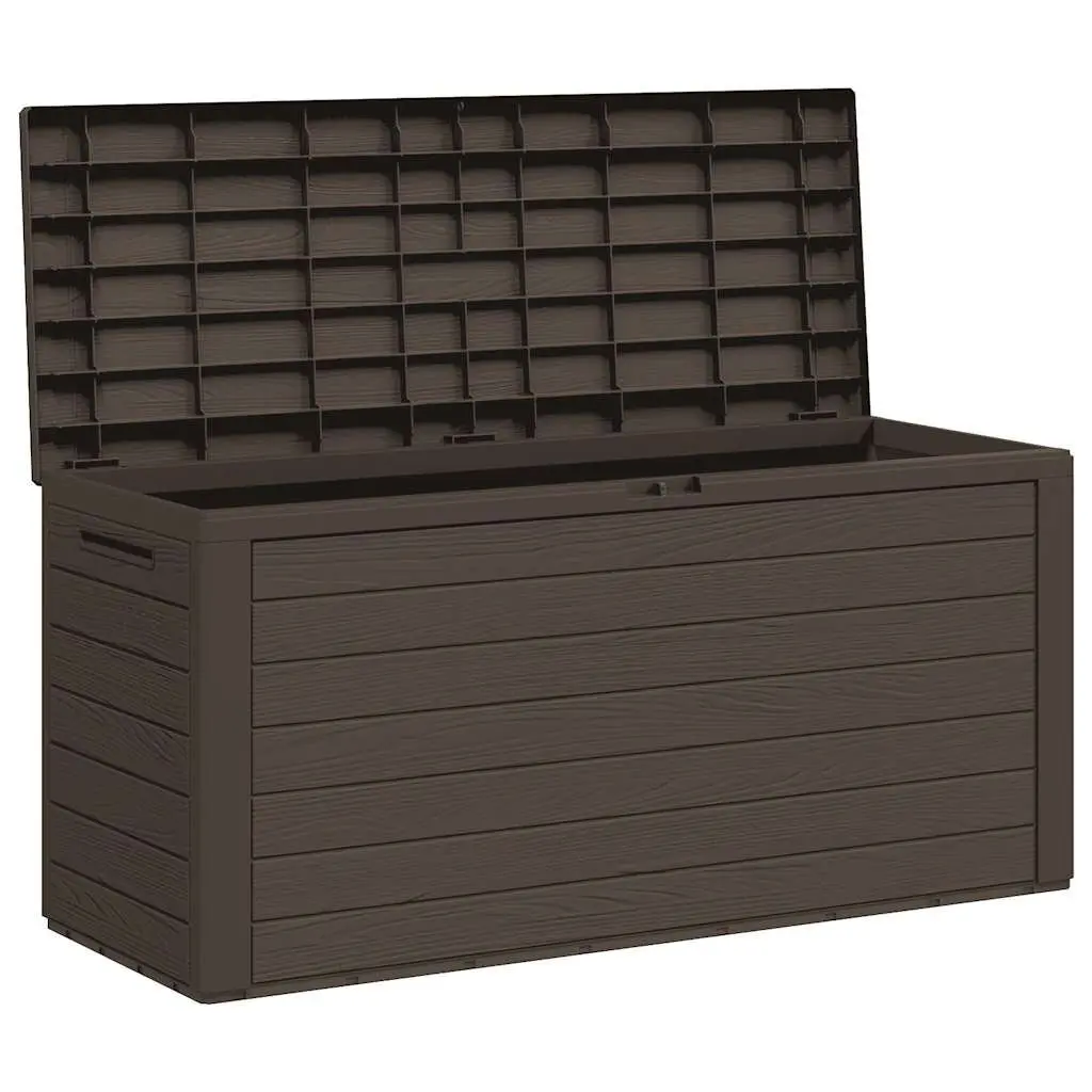 Garden Storage Box Brown Outdoor Patio Deck Furniture Cushion Blanket Pillow