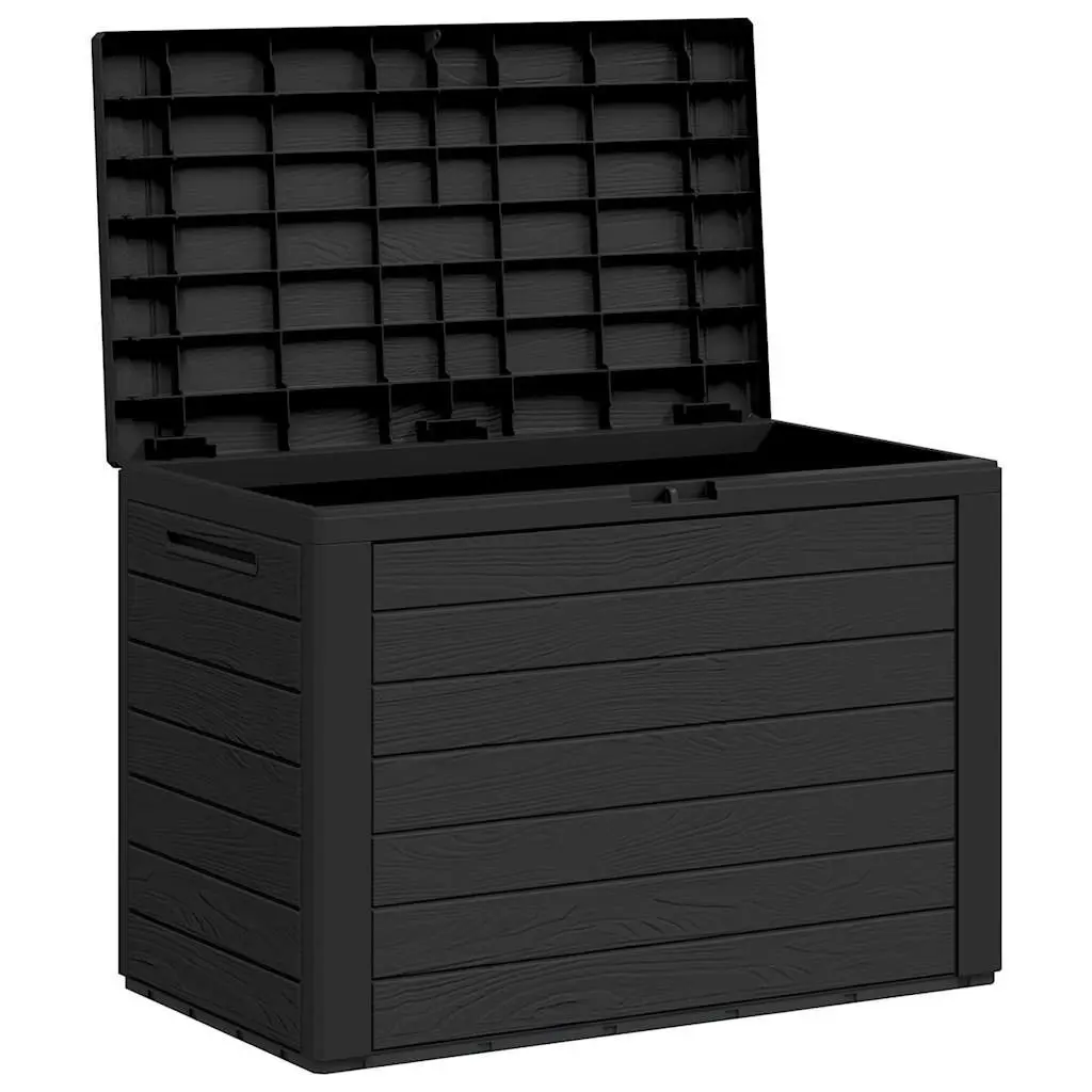 Garden Storage Box Anthracite 78x44x55cm Outdoor Patio Chest Container Organiser