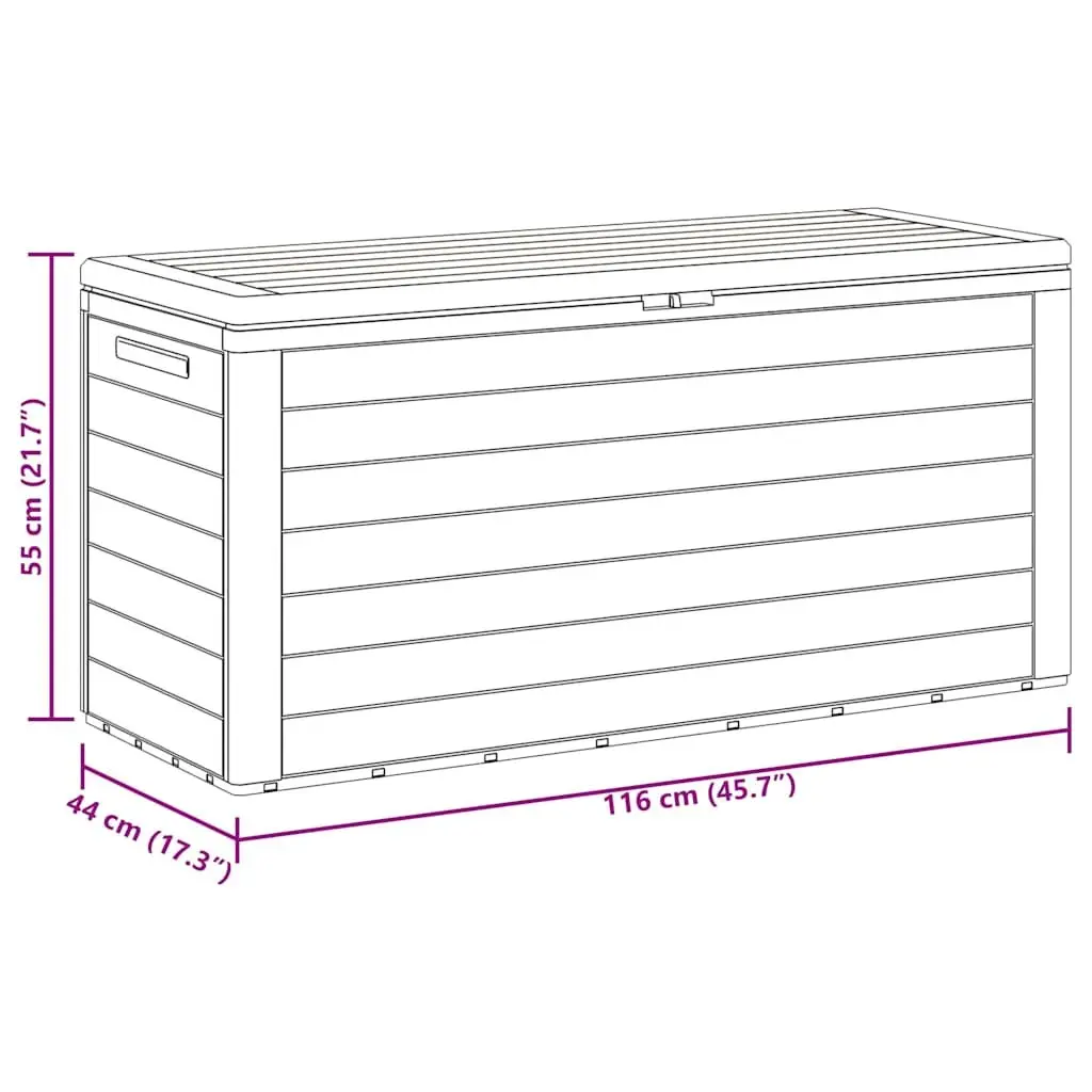 Garden Storage Box Anthracite Outdoor Patio Deck Furniture Cushion Chest