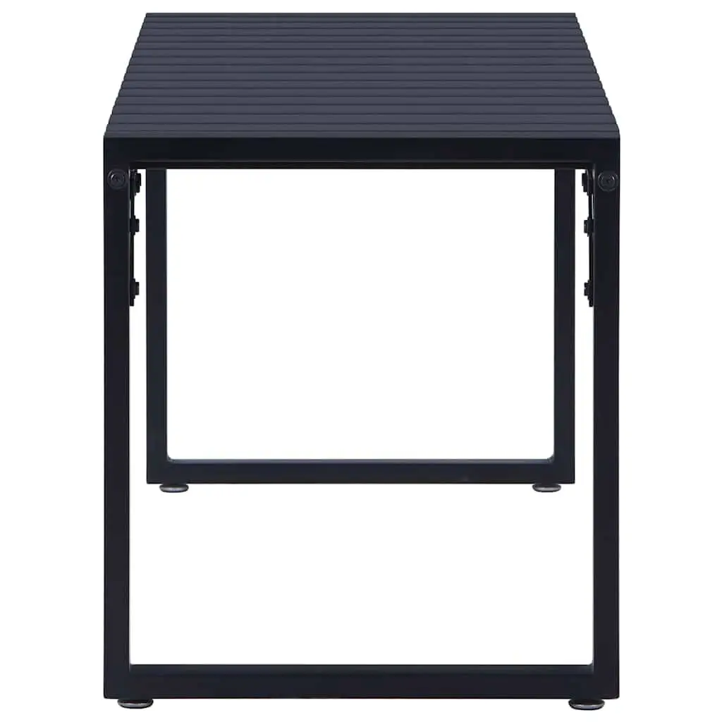 Outdoor Garden Bench 120.5 cm Black Seating Contemporary Design Iron Frame