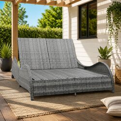 Double Sun Lounger Dimensions: 2-Person Anthracite