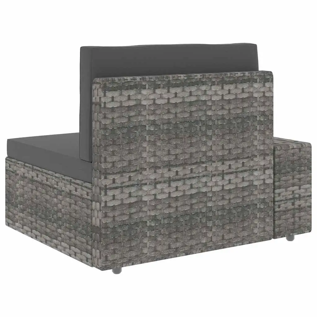 Outdoor Sectional Sofa 3-Seater Grey Modular Garden Lounge Couch