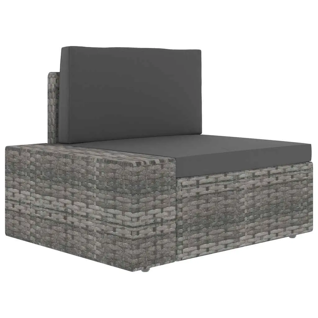 Outdoor Sectional Sofa 3-Seater Grey Modular Garden Lounge Couch