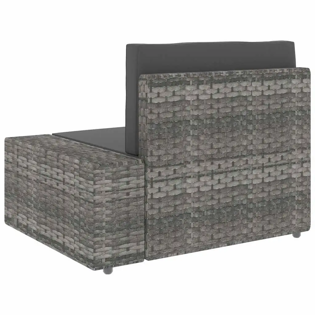 Outdoor Sectional Sofa 3-Seater Grey Modular Garden Lounge Couch