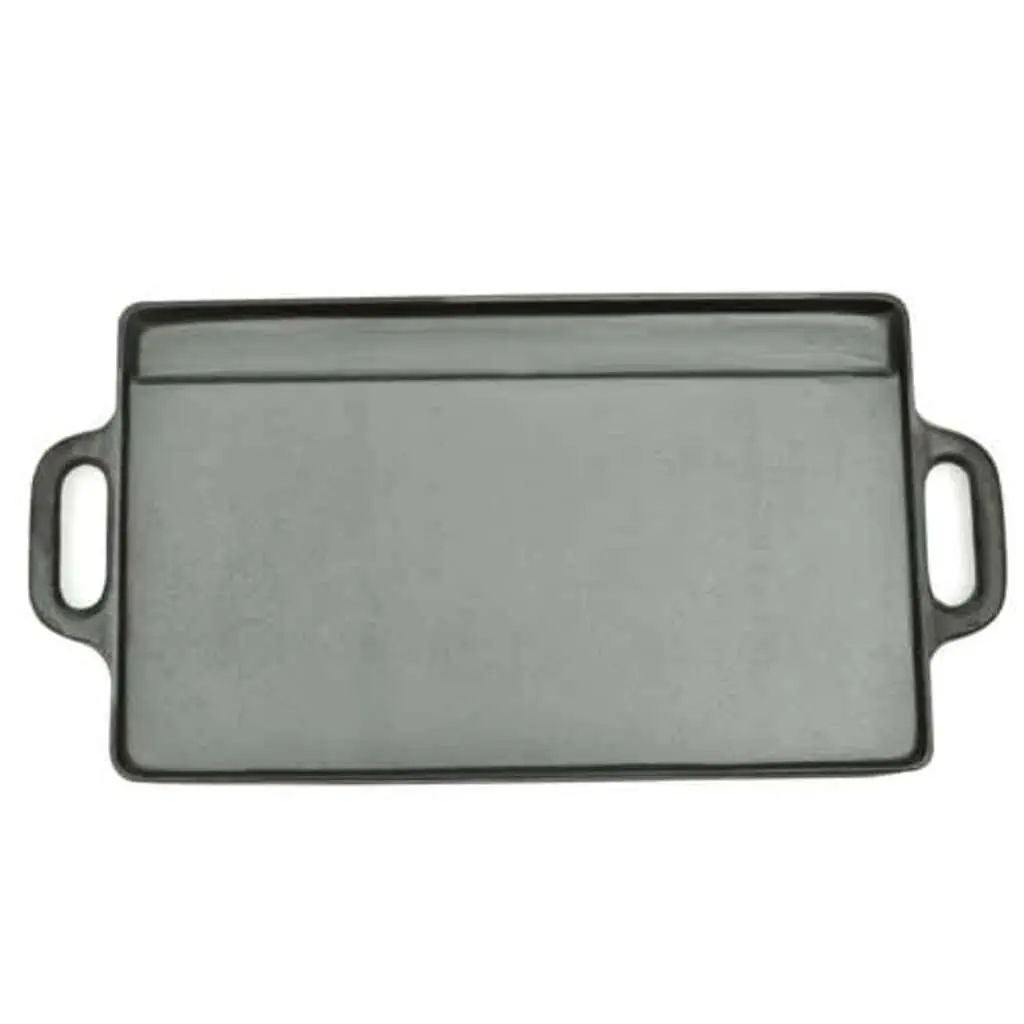 Cast Iron Reversible Griddle Plates Set, 46 x 23 cm