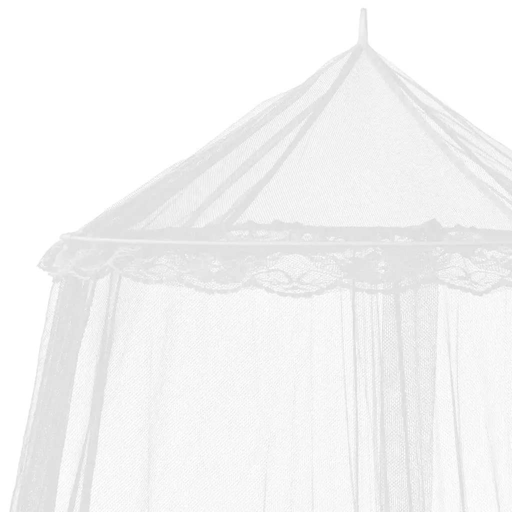 Mosquito Net Round Canopy Bed 2 pcs White Circular Insect Screen Set Home